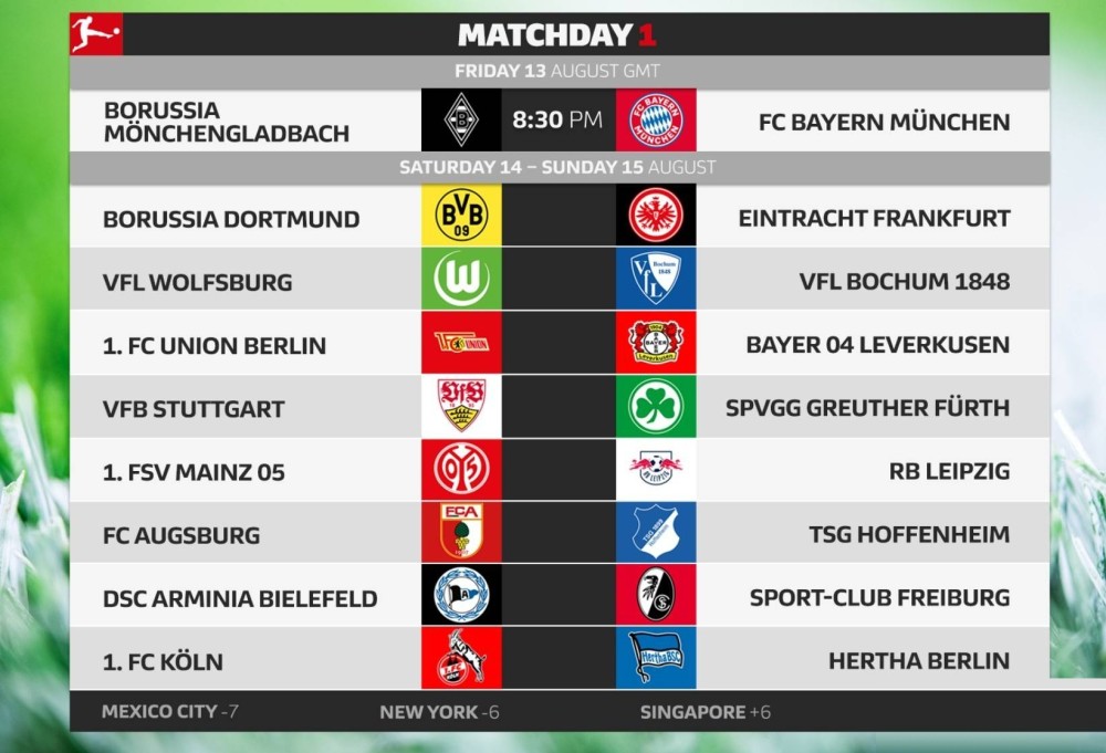  德甲联盟公布新赛季赛程调整方案  